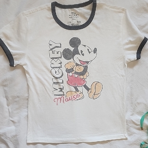 Disney Mickey Mouse Kids T-Shirt - White and Black - Picture 1 of 5
